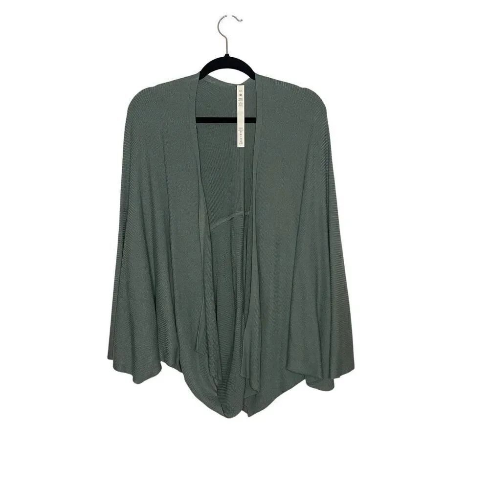 Lululemon Cashlu Knit Cashmere Blend Wrap Cardigan Sweater XS/S Teal